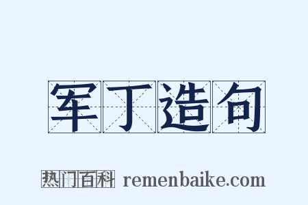 军丁造句是什么意思的图片